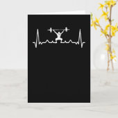 Heartbeat Powerlifting Gezegde Gift Retro Kaart (Gele Bloem)