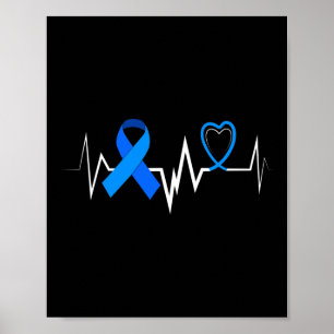 Heartbeat Producten Alopecia Blauwe Lint Alopecia Poster