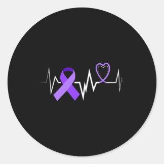 Heartbeat Products Opioid Ribbon Opioid Overdose A Ronde Sticker