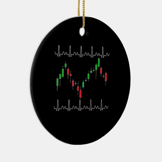Heartbeat Pulse Crypto van de handelaar Keramisch Ornament (Rechts)