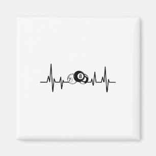 Heartbeat Rack Pool biljartspeler biljartkeu Magneet