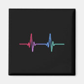 Heartbeat Rainbow Pride LGBTQ Ally Magneet (Voorkant)