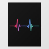 Heartbeat Rainbow Pride LGBTQ Ally Raamsticker (Vel)