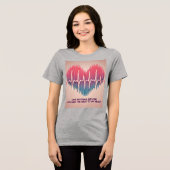 Heartbeat Rhythm Love Design Tri-Blend Shirt (Voorkant volledig)