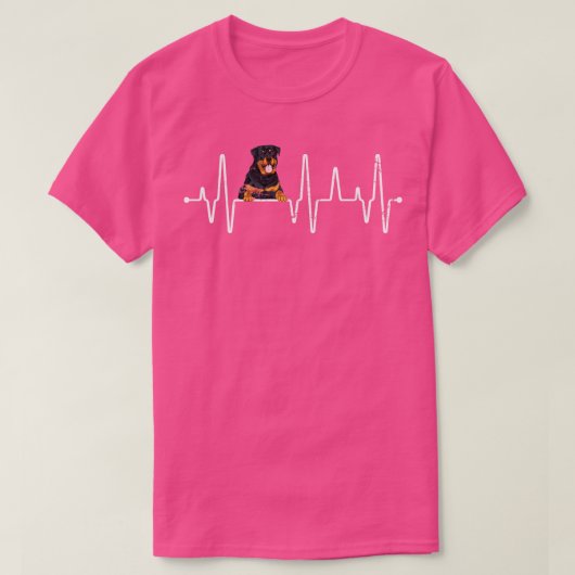 Heartbeat Rottweiler T-shirt (Design voorkant)