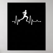 Heartbeat running pulse runner funny track and fie poster (Voorkant)