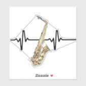 Heartbeat Saxophone Sticker (Vel)