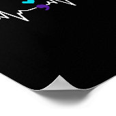 Heartbeat Semicolon Gift Suicide Prevention Awaren Poster (Hoek)