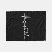 Heartbeat Semicolon - Zelfmoordpreventie Bewustzij Fleece Deken (Voorkant (Horizontaal))