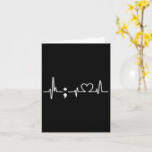 Heartbeat Semicolon - Zelfmoordpreventie Bewustzij Kaart (Gele Bloem)