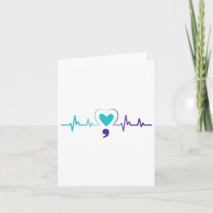 Heartbeat Semicolon Zelfmoordpreventie Mental Awar Kaart
