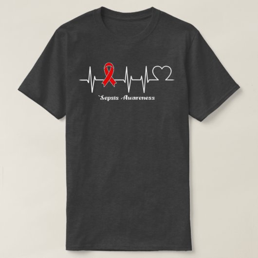 Heartbeat Sepsis Warrior  T-shirt (Design voorkant)
