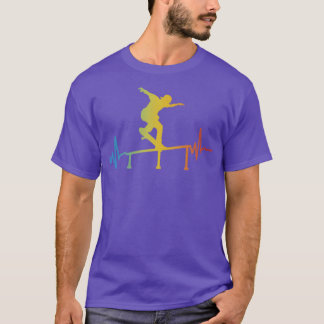 Heartbeat Skater met rail Skateboarden Gift T-shirt