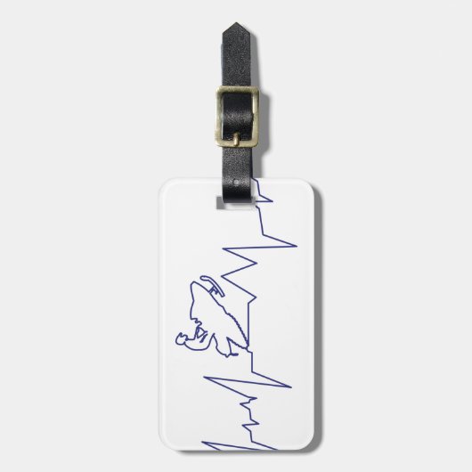 Heartbeat-Snowmobile Bagagelabel (Voorkant verticaal)