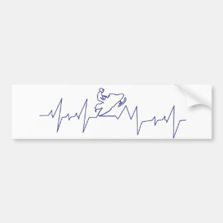 Heartbeat-Snowmobile Bumpersticker