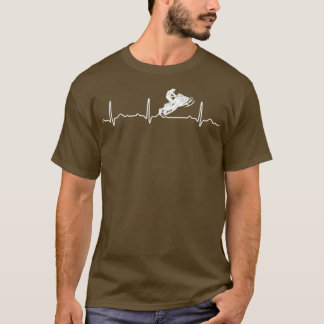 Heartbeat Snowmobile ik wil alleen maar Winterspor T-shirt