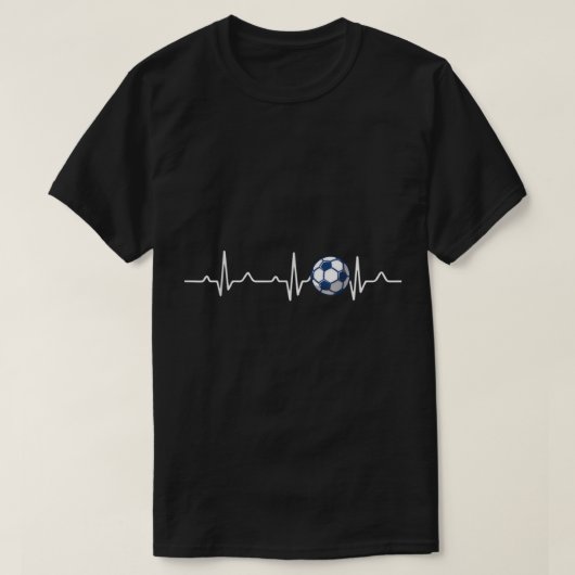 Heartbeat Soccer Lover Gift  T-shirt (Design voorkant)