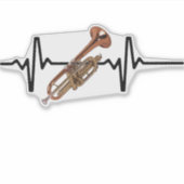 Heartbeat Trumpet Sticker (Voorkant)