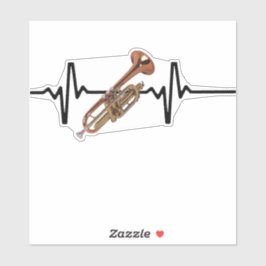 Heartbeat Trumpet Sticker