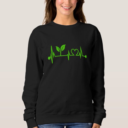 Heartbeat Vegetables, Funny Vegans Vegetarians Cos Trui (Voorkant)