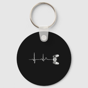 Heartbeat Videogame Lover Gift Shirt Sleutelhanger