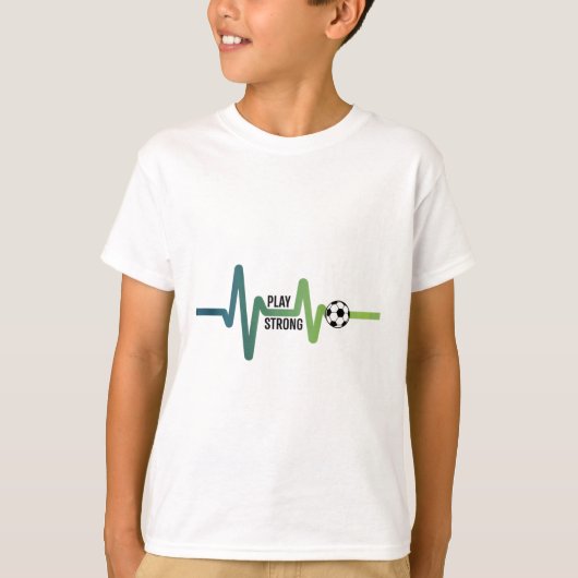 Heartbeat Voetbal Leven Cool T-shirt (Voorkant)