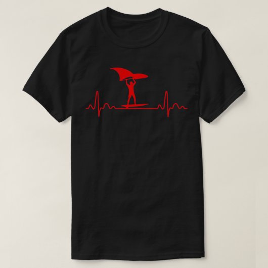 Heartbeat Wing Foiling Surfing Gift Ideaal Cl T-shirt (Design voorkant)