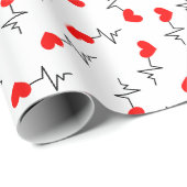 Heartbeat Wrapping Paper Cadeaupapier (Rol Hoek)
