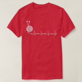 Heartbeat Yarn Knitting Gift Yarn Knitter T-shirt (Design voorkant)
