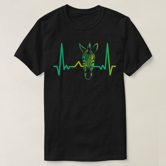 Heartbeat Zebra T-shirt (Design voorkant)