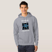 "Heartbeats and Algorithms" futuristische liefde Hoodie (Voorkant volledig)