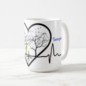 Heartbeats for Earth - Red het leven en red de pla Koffiemok (Voorkant rechts)