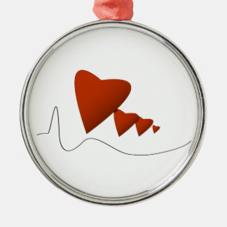 Heartbeats Metalen Ornament