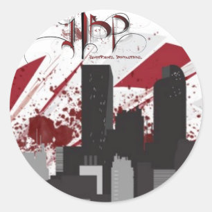 HeartBeats Productions Skyline Sticker