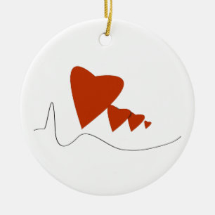 Heartbeats - sierlijk -  keramisch ornament