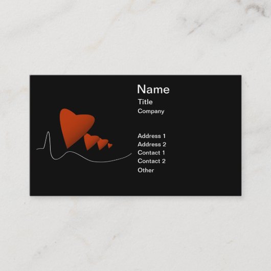 Heartbeats Visitekaartje (Voorkant)