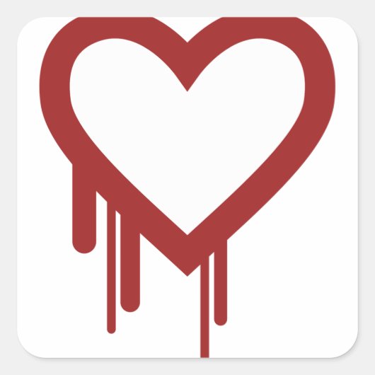 Heartbleed Bug 2014 - Hoge kwaliteit Vierkante Sticker (Voorkant)
