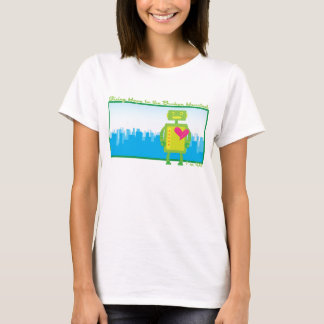 HeartBot-dames met lange hoes T-shirt