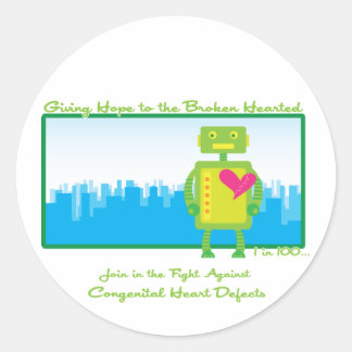 HeartBot-Stickers Ronde Sticker
