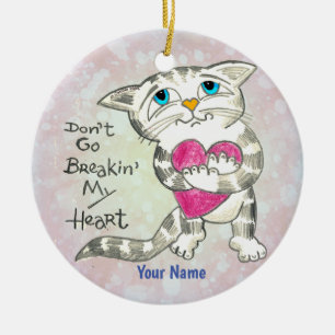 Heartbreak Cat Keramisch Ornament
