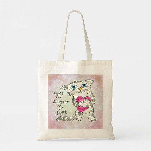 Heartbreak Cat Tote Bag (Achterkant)