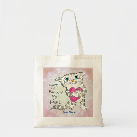 Heartbreak Cat Tote Bag (Voorkant)