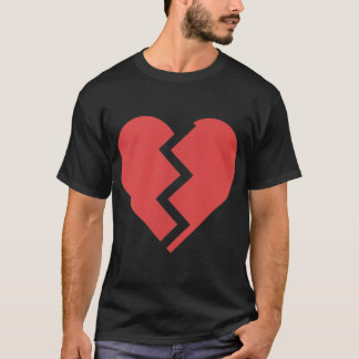 Heartbreak gebroken hart grafische print chique st t-shirt