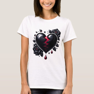 Heartbreak in zwart en rood t-shirt