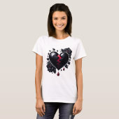 Heartbreak in zwart en rood t-shirt (Voorkant volledig)