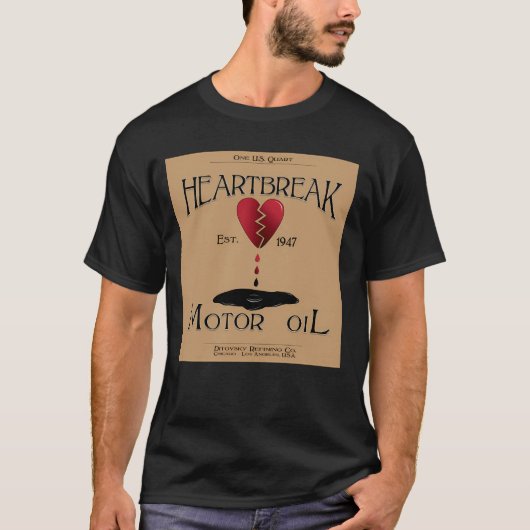 Heartbreak Motor Olie T-shirt (Voorkant)