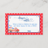 Heartbreaker Baby shower Diaper Raffle Kaart (Voorkant)