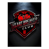 Heartbreaker Club Art Print – Modern Metallic Wall Perfect Poster (Voorkant)
