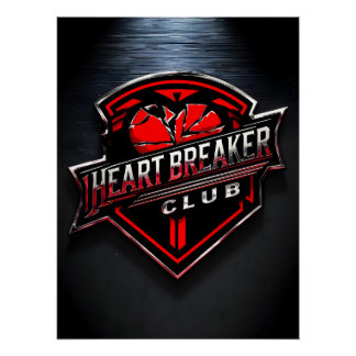 Heartbreaker Club Art Print – Modern Metallic Wall Perfect Poster