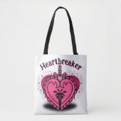 Heartbreaker Pink Heart Custom Tote Bag (Voorkant)